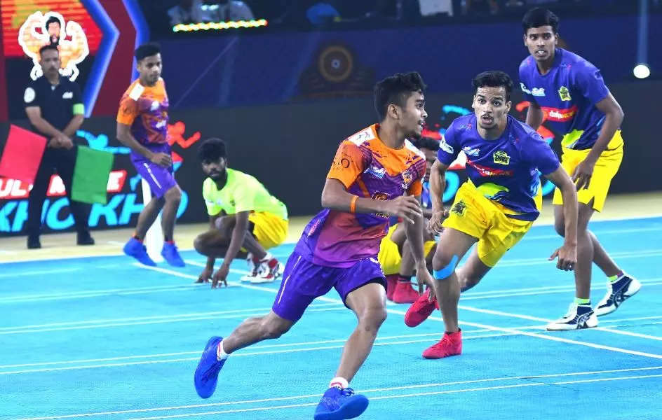 અલ્ટીમેટ ખો ખો: ચેન્નઈ ક્વિક ગન્સને હરાવી ગુજરાત જાયન્ટ્સ ટીમ ફરી ટોચ પર પહોંચી - ultimate kho kho gujarat giants beat chennai quick guns and reclaim number one position in point table