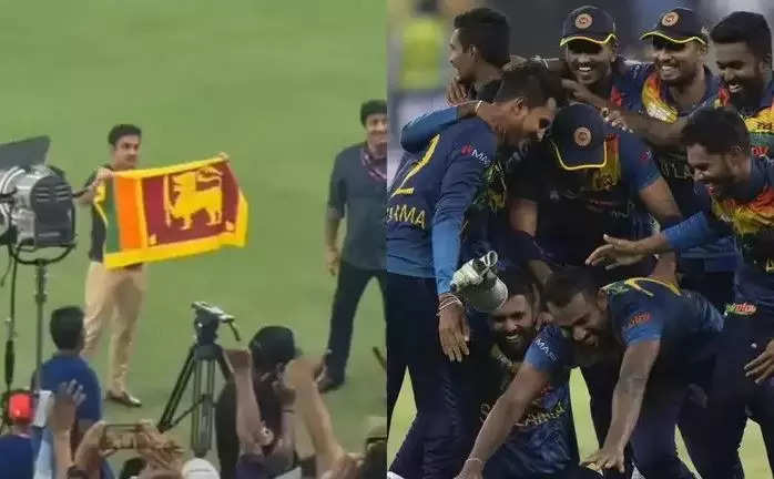 Asia Cup: પાકિસ્તાન સામે શ્રીલંકાની જીતથી ગદગદ થયો ગંભીર, લહેરાવ્યો તેનો ઝંડો - gautam gambhir holds sri lanka flag after they beat pakistan in asia cup final