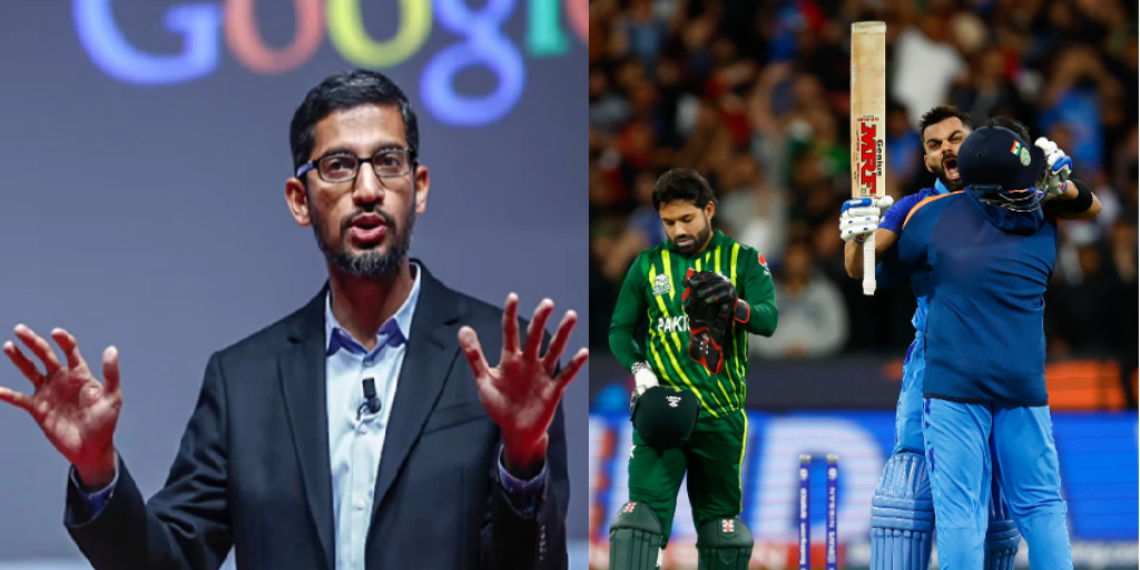 sundar pichai, Googleના CEO Sundar Pichaiને ટ્રોલ કરવાનો પ્રયાસ કરી રહ્યો હતો પાકિસ્તાની ફેન, એવો જવાબ આપ્યો કે બોલતી બંધ થઈ ગઈ - ind vs pak google ceo sundar pichai gave a benefitting reply to a pakistani fan