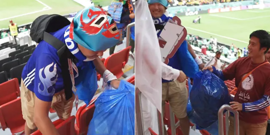 fifa world cup qatar 2022, FIFA World cup: અમે જાપાની છીએ અને ક્યારેય કચરો ફેલાવતા નથી, કરી સ્ટેડિયમની સફાઈ - fifa world cup qatar 2022 the japanese fans decided to stay back after the match and helped in clean up of the stands