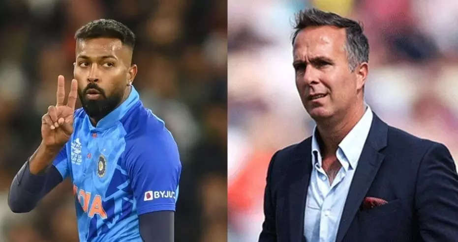 hardik pandya, ઈંગ્લેન્ડના ભૂતપૂર્વ સુકાની માઈકલ વોનની ટીકાનો હાર્દિક પંડ્યાએ આપ્યો જોરદાર જવાબ - hardik pandya responds to michael vaughans criticism of team indias exit from t20 world cup 2022