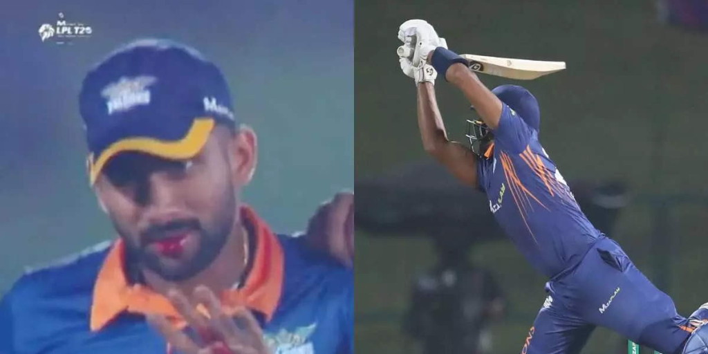 Chamika Karunaratne Teeth Broken, LPL: 4 દાંત તૂટ્યા, 30 ટાંકા આવ્યા... મેદાન પર ઉતરતા જ કરૂણારત્નેએ મચાવ્યું તોફાન - lpl chamika karunaratne played match winning inning after serious teeth injury