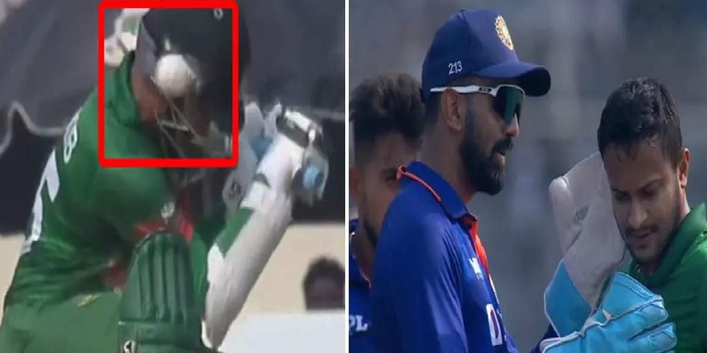 Umran Malik Ind vs Ban, IND vs BAN: ઉમરાન મલિકનો બોલ માથામાં વાગતા શાકિબ રાહુલને ફરિયાદ કરવા લાગ્યો! - ind vs ban umran malik hits shakib al hasan twice in a over with stunning ball