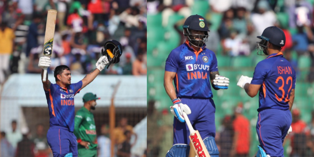 ishaan kishan, IND vs BAN: Ishaan Kishanએ ધૂંઆધાર બેટિંગ કરતાં ફટકારી બેવડી સદી, Virat Kohliની પણ સેન્ચુરી - ind vs ban ishaan kishan breaks the record of chris gayles fastest double century