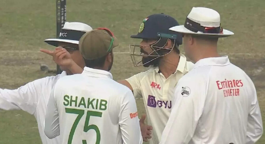 virat kohli fight with bangladeshi player, IND vs BAN 2nd Test: આઉટ થયા પછી બાંગ્લાદેશના ખેલાડી સાથે ઝઘડી પડ્યો વિરાટ કોહલી - ind vs ban 2nd test: virat kohli fight with bangladeshi player