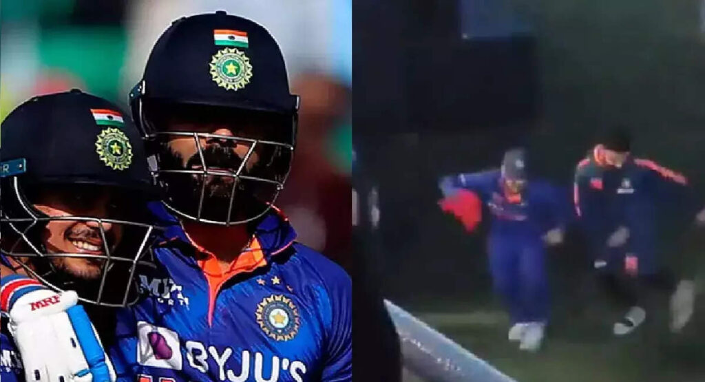 Virat Kohli and Ishan Kishan dance, શ્રીલંકાને હરાવ્યા બાદ વિરાટ કોહલી અને ઈશાન કિશને ડીજેના તાલે કર્યો જોરદાર ડાન્સ - ind vs sl: virat kohli and ishan kishan dance after winning 2nd odi against sri lanka