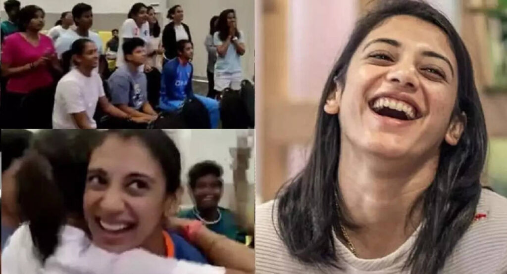 Indian Woman cricketer Smriti Mandhana, WPL Auction: નીતા અંબાણીએ જેવી સ્મૃતિ મંધાના પર લગાવી બોલી, ઝૂમી ઉઠી ભારતીય ટીમ, ઐતિહાસિક ક્ષણ - wpl auction: indian women team got excited when nita ambani bid on smriti mandhana