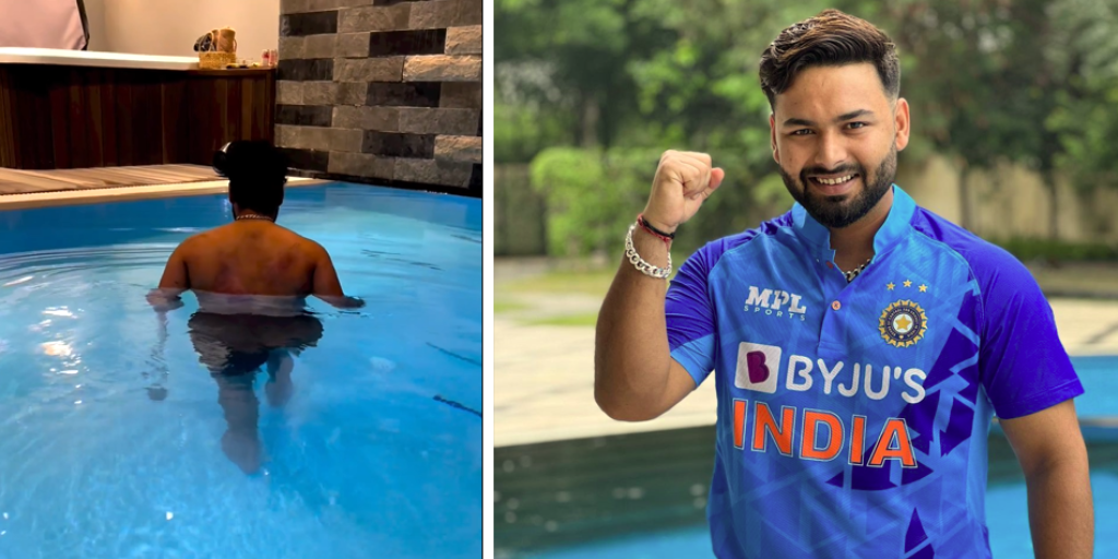 Rishabh Pant, ભયંકર અકસ્માત બાદ Rishabh Pantએ પહેલીવાર શેર કર્યો વીડિયો, કોચની દેખરેખ હેઠળ સ્વિમિંગ પૂલમાં ચાલતો દેખાયો - rishabh pant shares a glimpse of his road to recovery