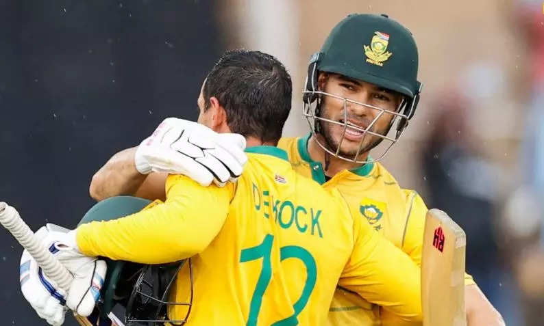 south africa vs west indies t20 match 2023, ઐતિહાસિક બની રહી સાઉથ આફ્રિકા અને વિન્ડીઝ વચ્ચેની T20 મેચ, થયો રેકોર્ડ્સનો વરસાદ - t20 cricket south africa level series with world record chase against west indies