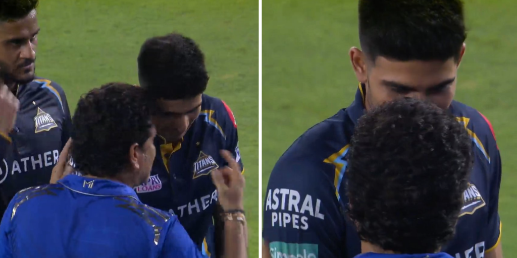Shubman Gill, GTvsMI: મેચ ખતમ થયા બાદ Shubman Gillને મળ્યા Sachin Tendulkar, ધીમેથી કાનમાં શું કહ્યું? - gt vs mi sachin tendulkar met shubman gill after match