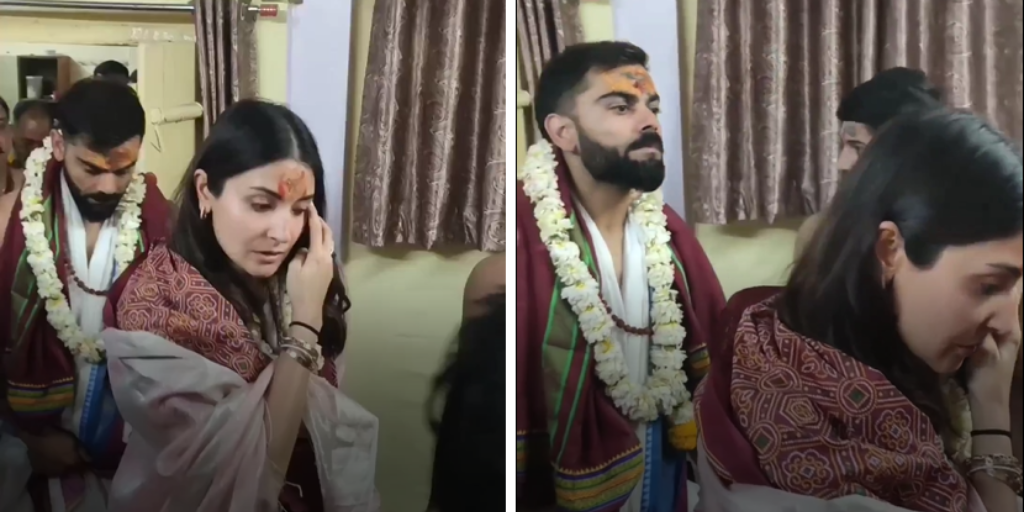 virat kohli, ગૌતમ ગંભીર સાથેના વિવાદ બાદ ભગવાનના શરણે પહોંચ્યો Virat Kohli, પત્ની Anushka Sharma પણ સાથે રહી - virat kohli and anushka sharma seeks blessing of god at delhi temple