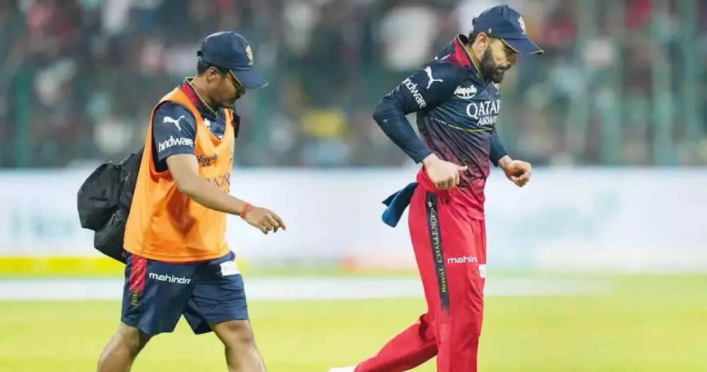 virat kohli, વર્લ્ડ ટેસ્ટ ચેમ્પિયનશિપ ફાઈનલ અગાઉ ભારતની ચિંતા વધી, વિરાટ કોહલી થયો ઈજાગ્રસ્ત - ipl 2023 virat kohli sustains knee niggle ahead of world test championship final