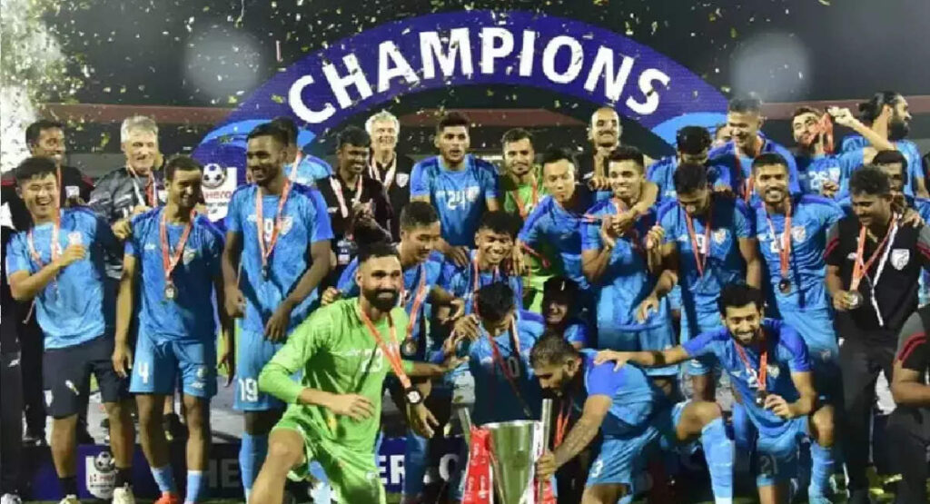 itercontinental cup, Intercontinental Cup: ભારતીય ફૂટબોલ ટીમે બીજી વખત જીત્યો ઈન્ટરકોન્ટિનેન્ટલ કપ, લેબેનોનને ફાઈનલમાં 2-0થી હરાવ્યું - indian football team win intercontinental cup by beating lebanon
