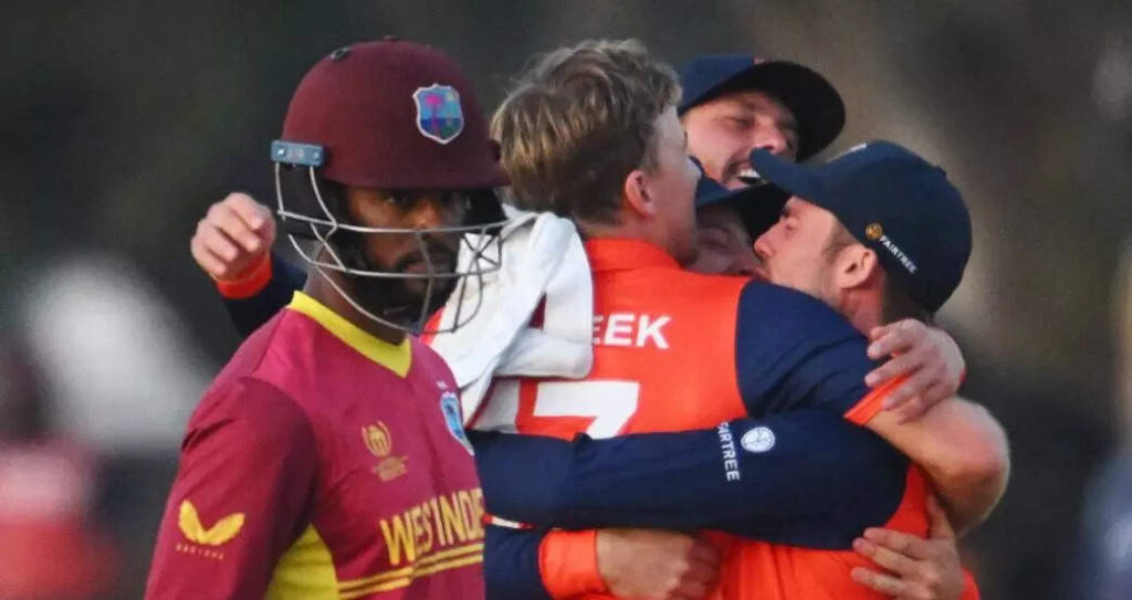 west indies vs netherlands, બે વખતનું વર્લ્ડ ચેમ્પિયન વેસ્ટ ઈન્ડિઝ 'નબળી' ટીમ સામે હાર્યું, વર્લ્ડ કપમાંથી બહાર થવાનું નક્કી! - world cup qualifier 2023 two time world champions west indies lose to netherlands