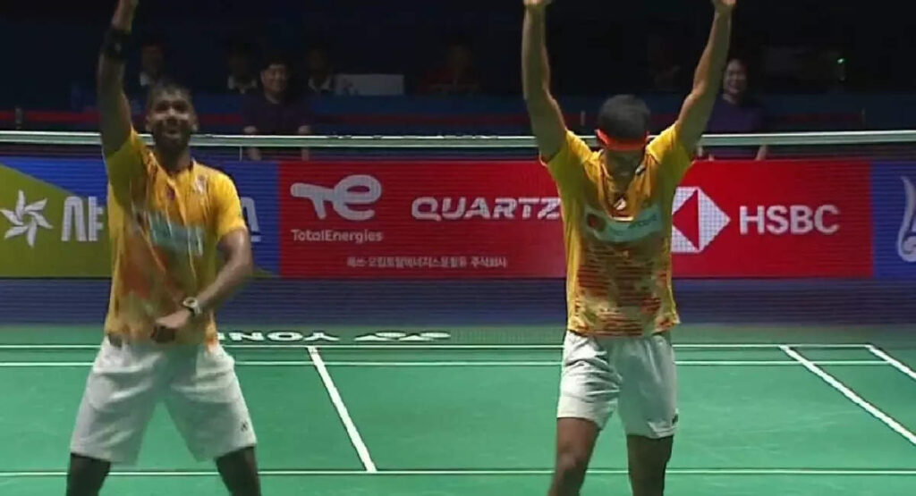 Korea Open 2023: સાત્વિક અને ચિરાગની જોડીએ જીતી કોરિયા ઓપન બેડમિન્ટન ટૂર્નામેન્ટ, 'ગંગનમ સ્ટાઈલ'માં કરી ઉજવણી - satwiksairaj rankireddy and chirag shetty wins korea open 2023 and celebrates in gangnam style