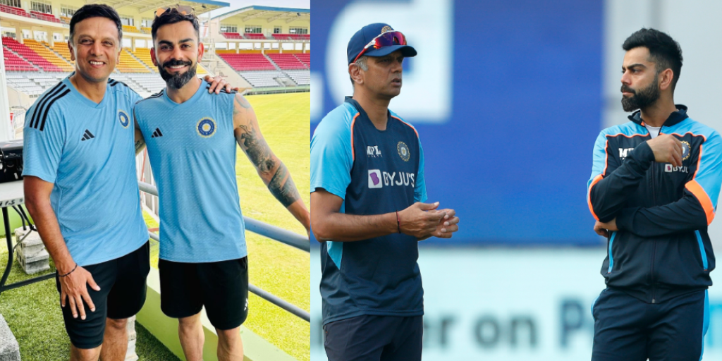 Virat Kohli, Virat Kohli: 'ક્યારેય વિચાર્યું નહોતું' વેસ્ટ ઈન્ડિઝ સામેની સીરિઝ પહેલા દ્રવિડ સાથેની તસવીર શેર કરી ભાવુક થયો કોહલી - virat kohli shares memory with rahul dravid before test match against west indies