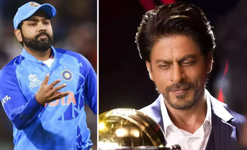 shahrukh khan, વન-ડે વર્લ્ડ કપ 2023 અને શાહરૂ ખાન વચ્ચે શું છે કનેક્શન? ટ્રોફી નીહાળતો જોવા મળ્યો કિંગખાન - icc shares picture of odi world cup trophy with shah rukh khan on twitter fans go crazy